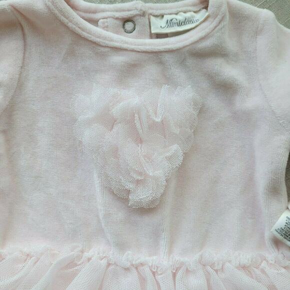 Miniclasix Pink Velour Romper - Picture 8 of 8